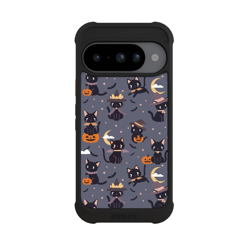 Pixel 10 NIVOmax Cute Halloween Witch Cats and Pumpkins
