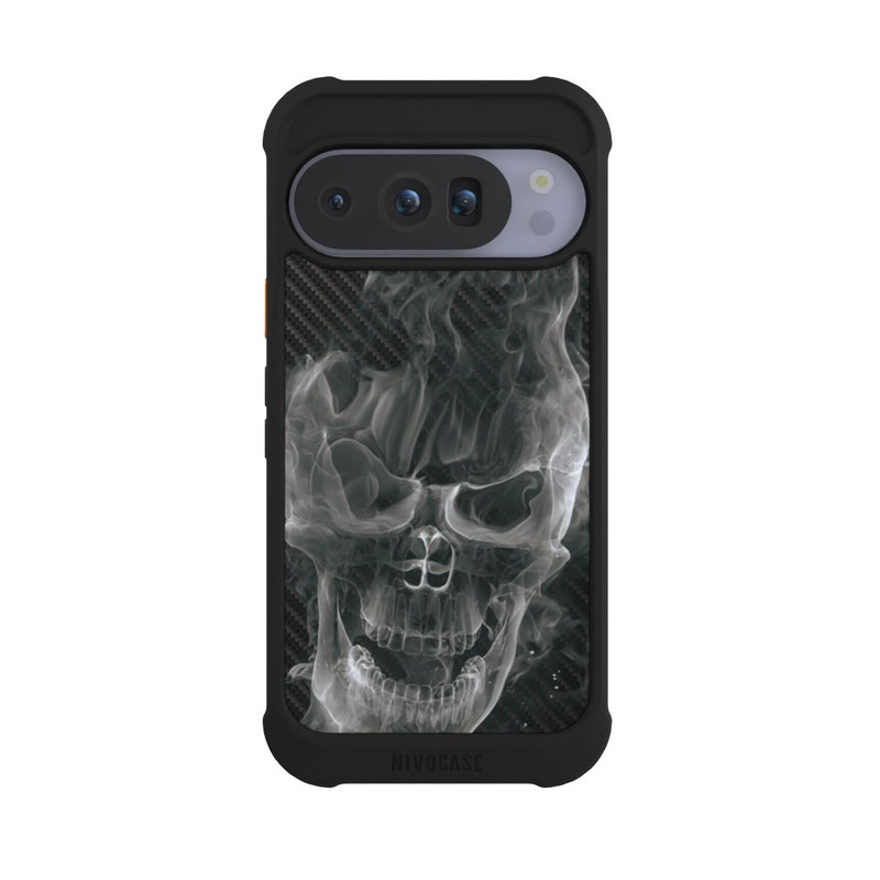 Pixel 10 Pro NIVOmax rauchender Totenkopf Carbon