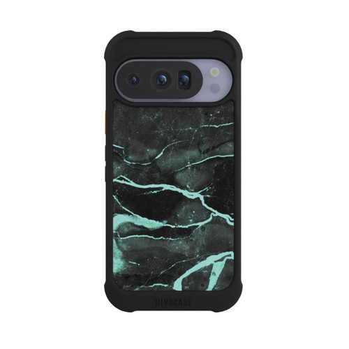 Google Pixel 10 Pro NIVOmax Grauer und blauer Marmor