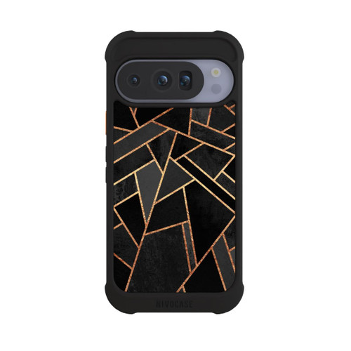 Google Pixel 10 Pro NIVOmax Schwarze Nacht Gold Druck