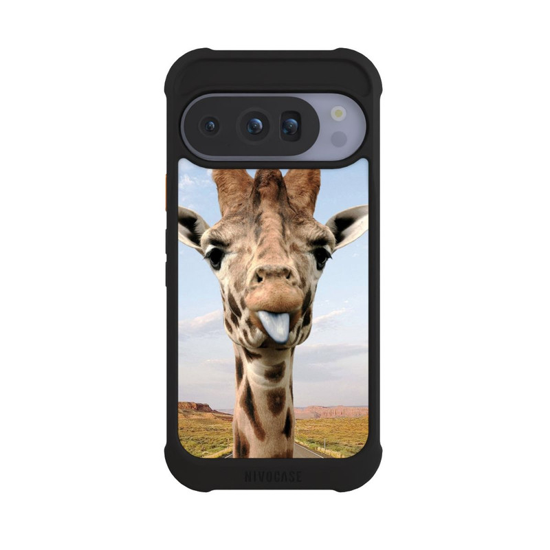 Pixel 10 Pro NIVOmax Girafe sur la route