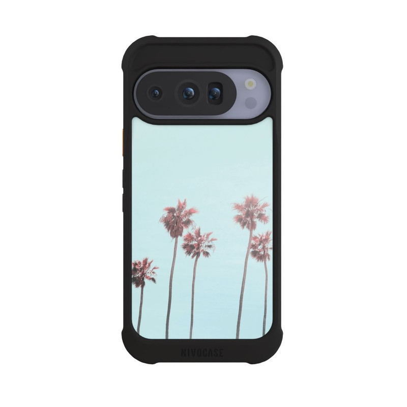 Pixel 10 Pro NIVOmax Paradis des palmiers de plage rose