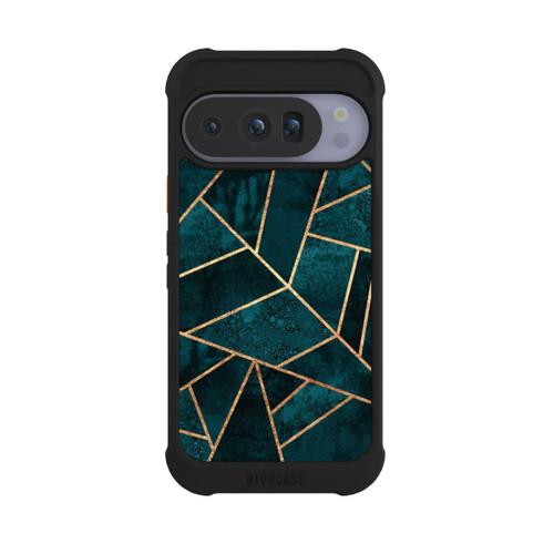 Google Pixel 10 Pro NIVOmax Tief Blaugrün Stein Gold Druck