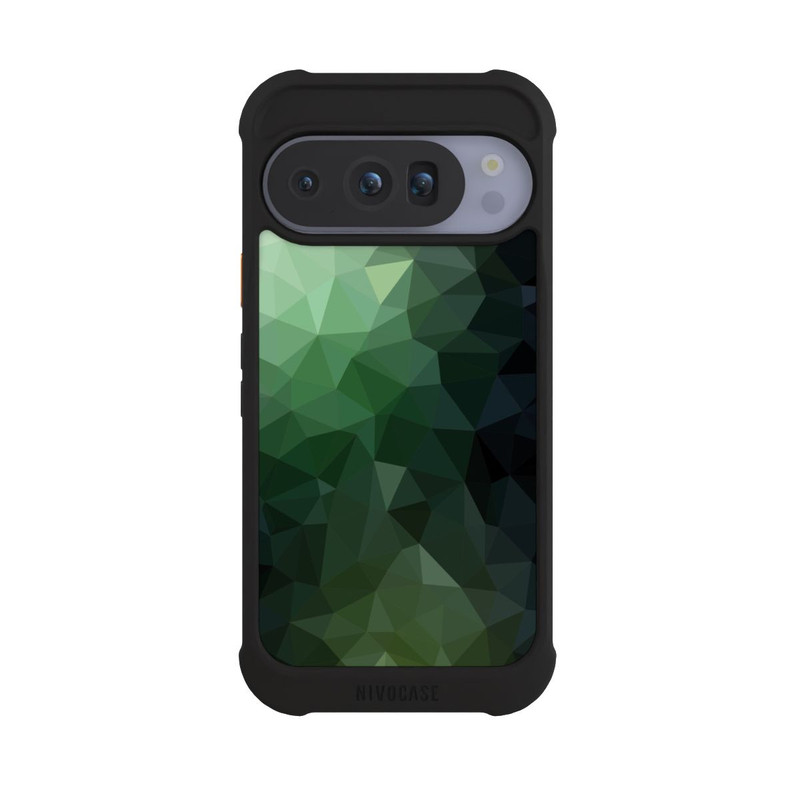 Pixel 10 Pro NIVOmax Polygonal Mosaic Green