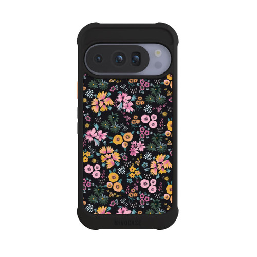Google Pixel 10 Pro NIVOmax Petites Fleurs colorées Noir 2