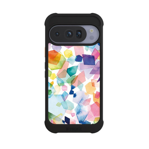 Google Pixel 10 Pro NIVOmax Bunte Aquarelledelsteine ​​und Diamanten
