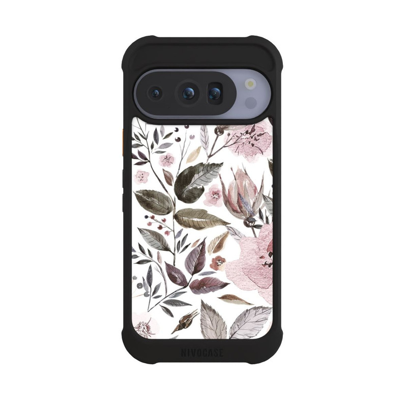 Pixel 10 Pro NIVOmax Aquarelle Fleurs Roses Brunes