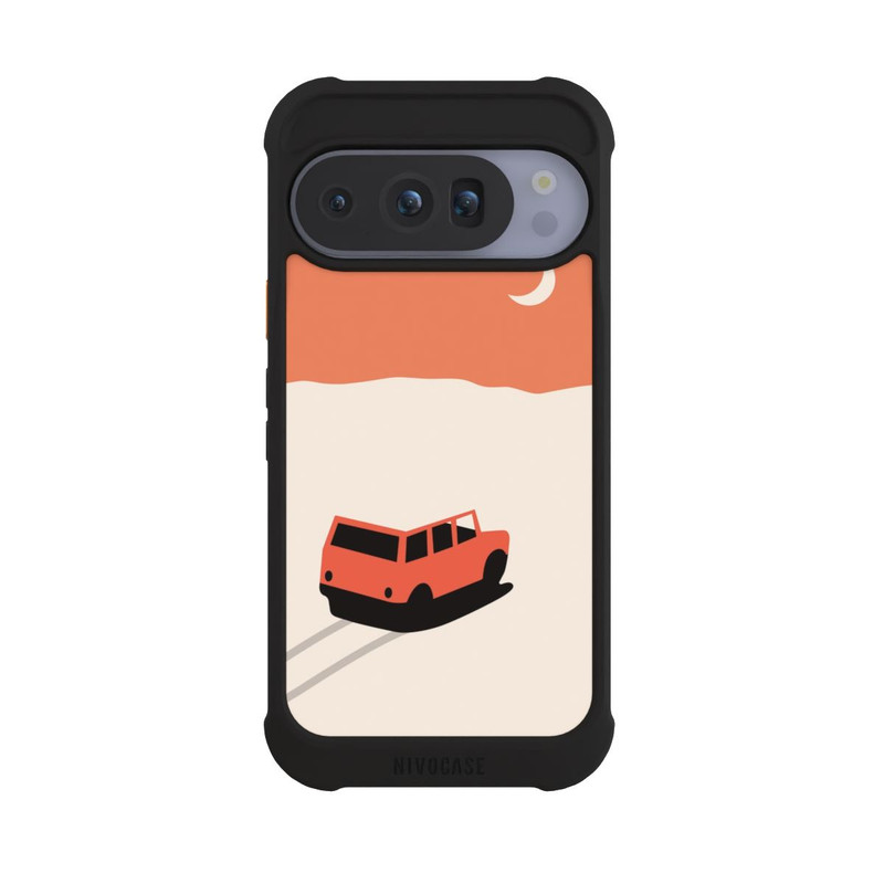 Pixel 10 Pro NIVOmax Voiture dans le désert