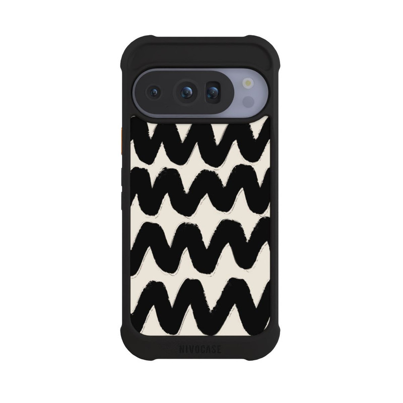 Pixel 10 Pro NIVOmax Vagues Noires Pattern