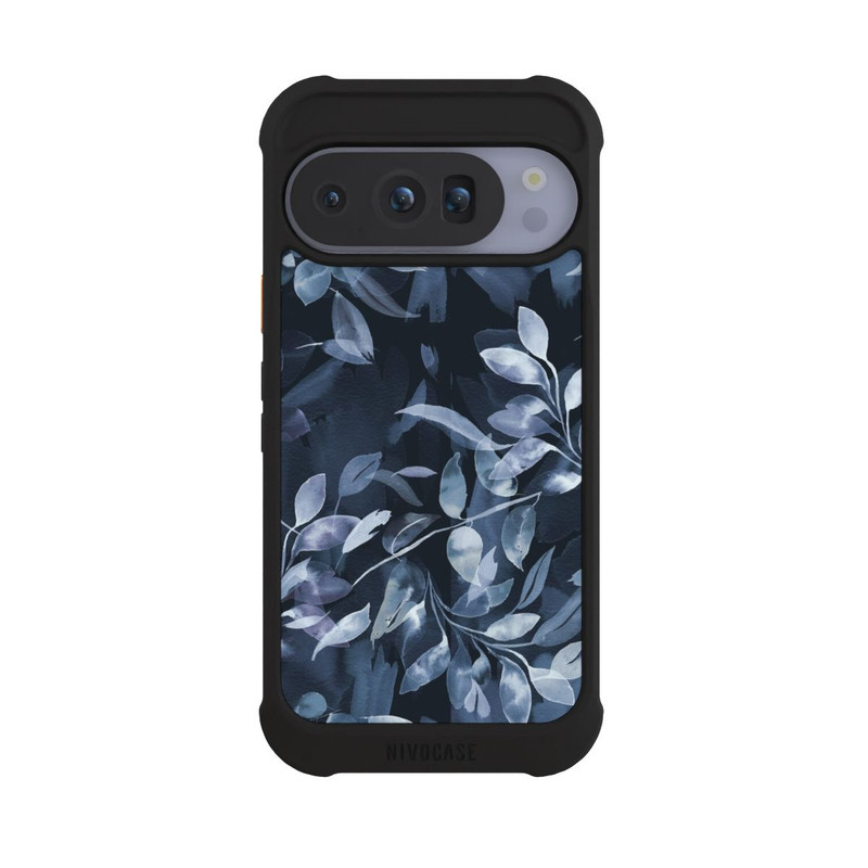 Pixel 10 Pro NIVOmax Aquarelle Feuilles Mystiques Marine