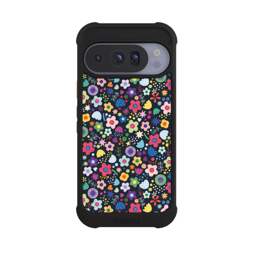 Google Pixel 10 Pro NIVOmax Psychedelic Flowers Multi Black