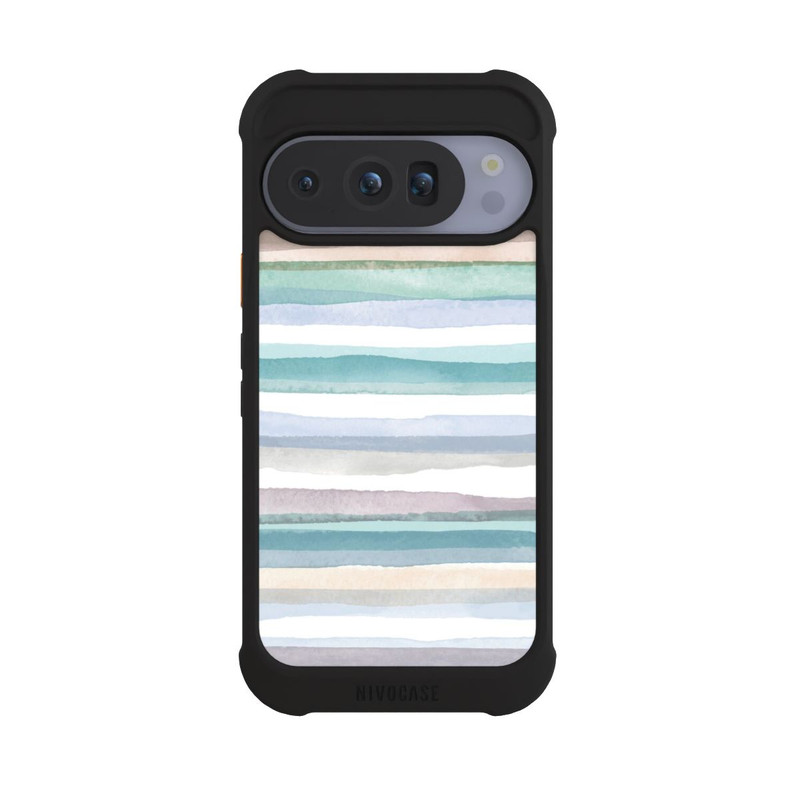 Pixel 10 Pro NIVOmax Pastellfarbene Streifen Blau