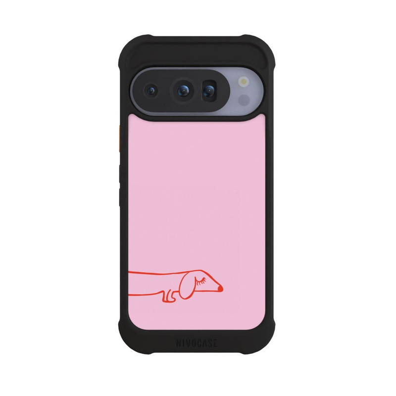 Pixel 10 Pro NIVOmax Dachshund Illustration Pink