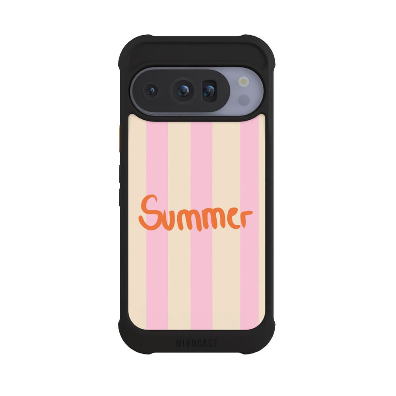 Pixel 10 Pro NIVOmax Summer Pink And Orange Stripes