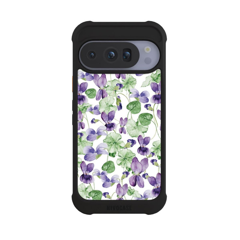 Pixel 10 Pro NIVOmax Purple Wildflowers Pattern Watercolor