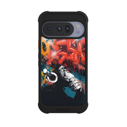 Google Pixel 10 Pro NIVOmax Affe Stereo Kopfhörer Graffiti Street Art