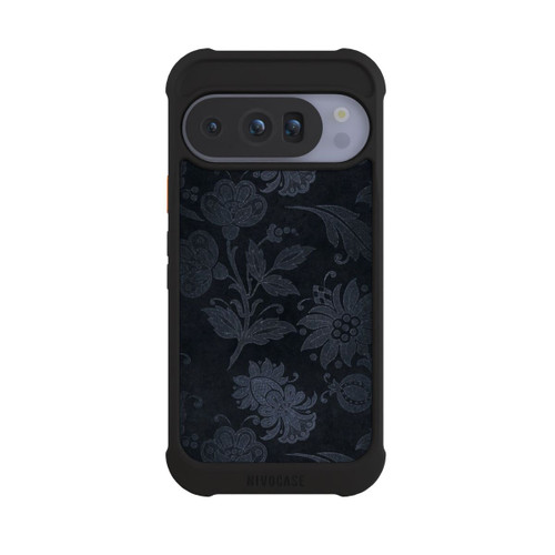 Google Pixel 10 Pro NIVOmax  Silberne Blumen auf Samt
