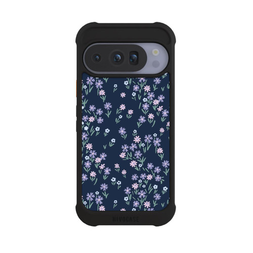 Google Pixel 10 Pro NIVOmax Dark Blue Floral Theme