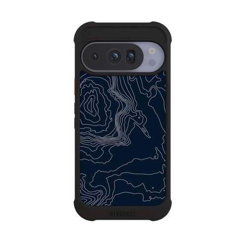 Google Pixel 10 Pro NIVOmax Lignes de Contour de Montagne Sombres