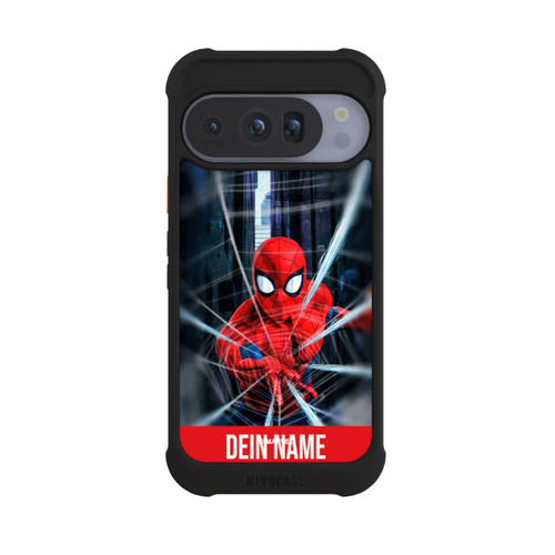 Google Pixel 10 Pro NIVOmax Spiderman Webs in Action Personalisierbar