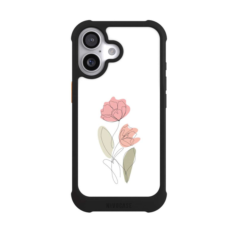 iPhone 17 NIVOmax Dessin Au Trait Fleur Rouge