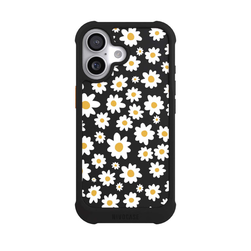 iPhone 17 NIVOmax Daisy Flower Seamless Pattern Transparent