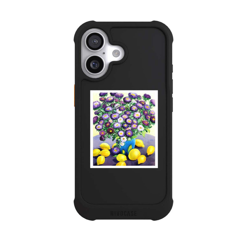 iPhone 17 NIVOmax Purple Asters and Lemons by Christopher Ryland