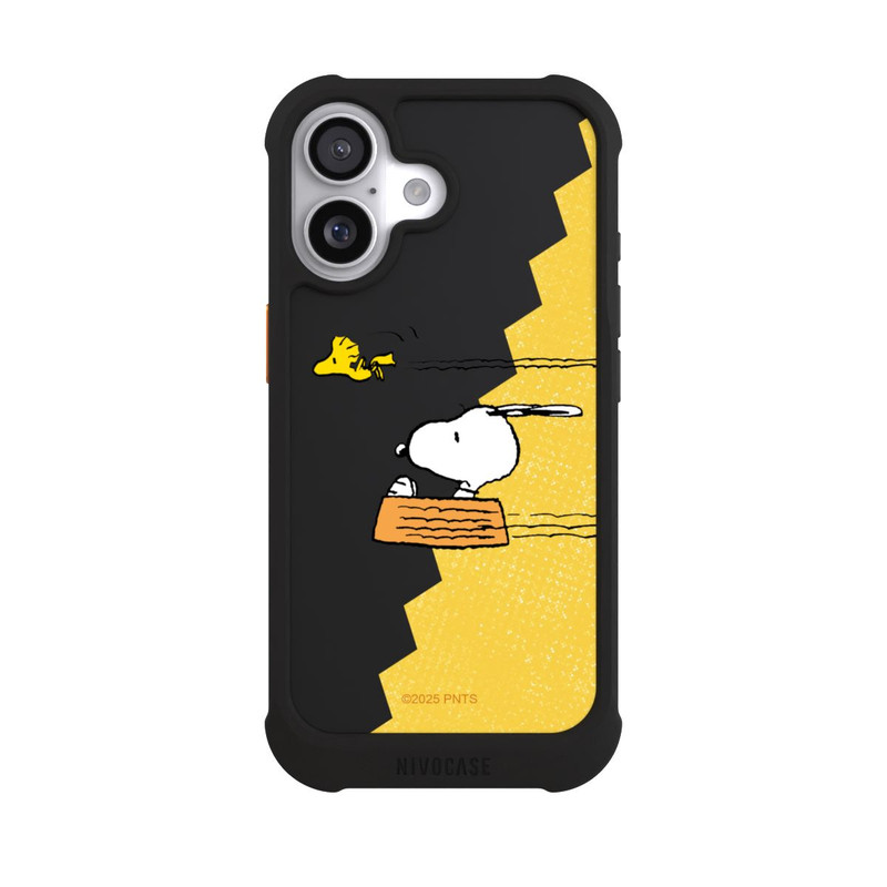 iPhone 17 NIVOmax Peanuts-Snoopy und Woodstock Transparent
