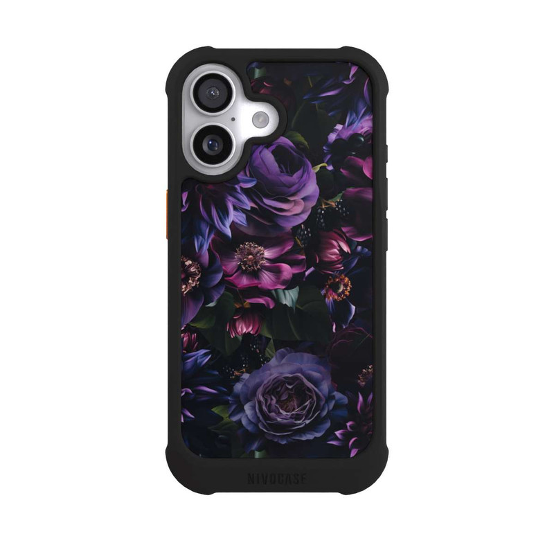 iPhone 17 NIVOmax Dark Purple Flowers