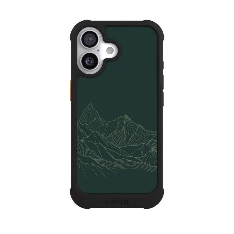 iPhone 17 NIVOmax Mountain Line Art Green