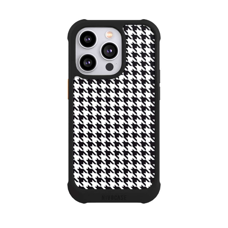 iPhone 14 Pro NIVOmax Hahnentritt Schwarz Weiß