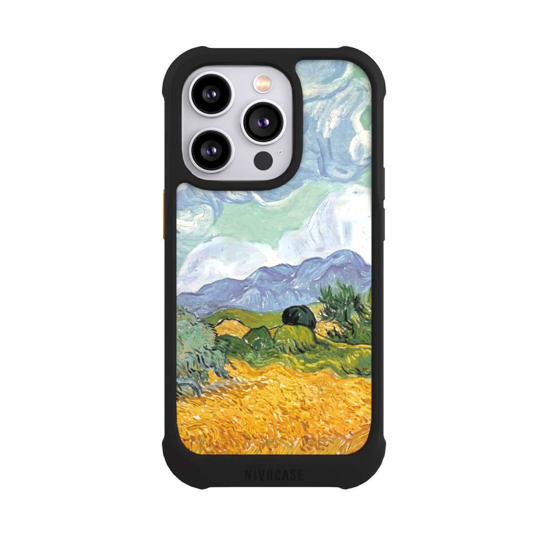 iPhone 14 Pro NIVOmax Weizenfeld mit Zypressen