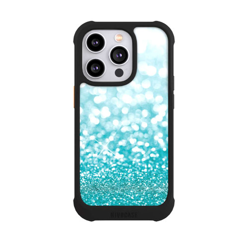 Apple iPhone 14 Pro NIVOmax Pluie de Paillettes Pétroles Look