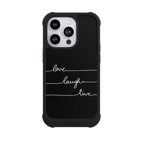 Apple iPhone 14 Pro NIVOmax Love Laugh Live weiß/schwarz