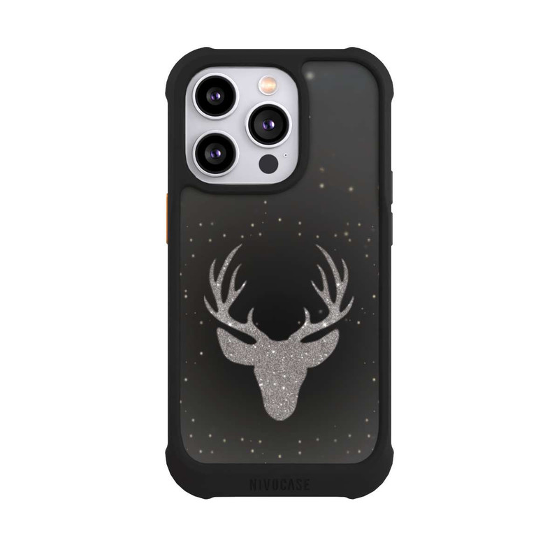 iPhone 14 Pro NIVOmax Hirsch Glitzer Look