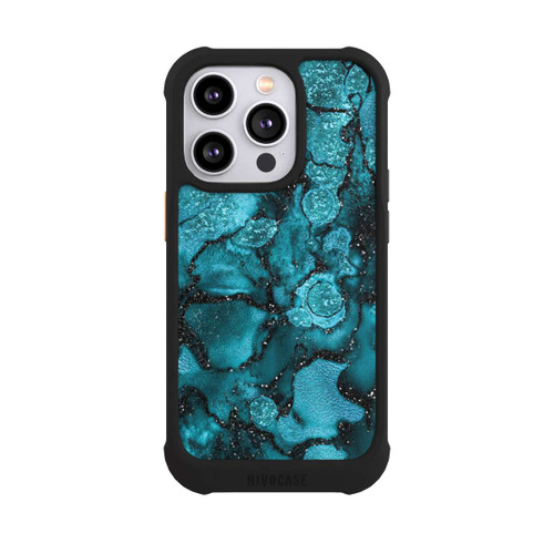 Apple iPhone 14 Pro NIVOmax  Blauer Glitzerlook