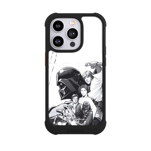 Apple iPhone 14 Pro NIVOmax StarWars Charaktere - Schwarz-Weiß