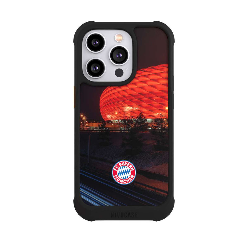 iPhone 14 Pro NIVOmax Allianz Arena bei Nacht FCB