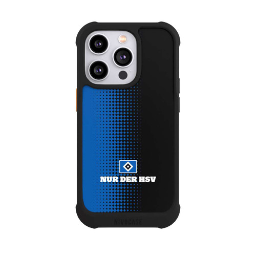 Apple iPhone 14 Pro NIVOmax Nur der HSV - Rautenraster Schwarz