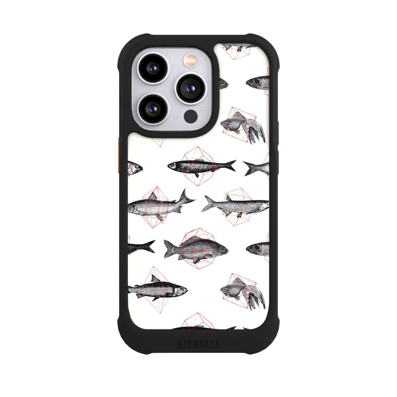iPhone 14 Pro NIVOmax Fische in Geometrie