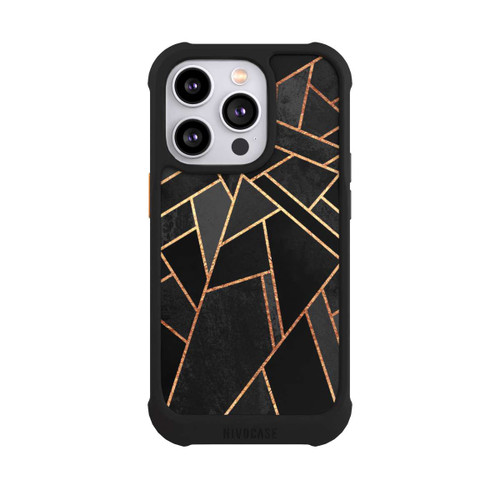 Apple iPhone 14 Pro NIVOmax Schwarze Nacht Gold Druck