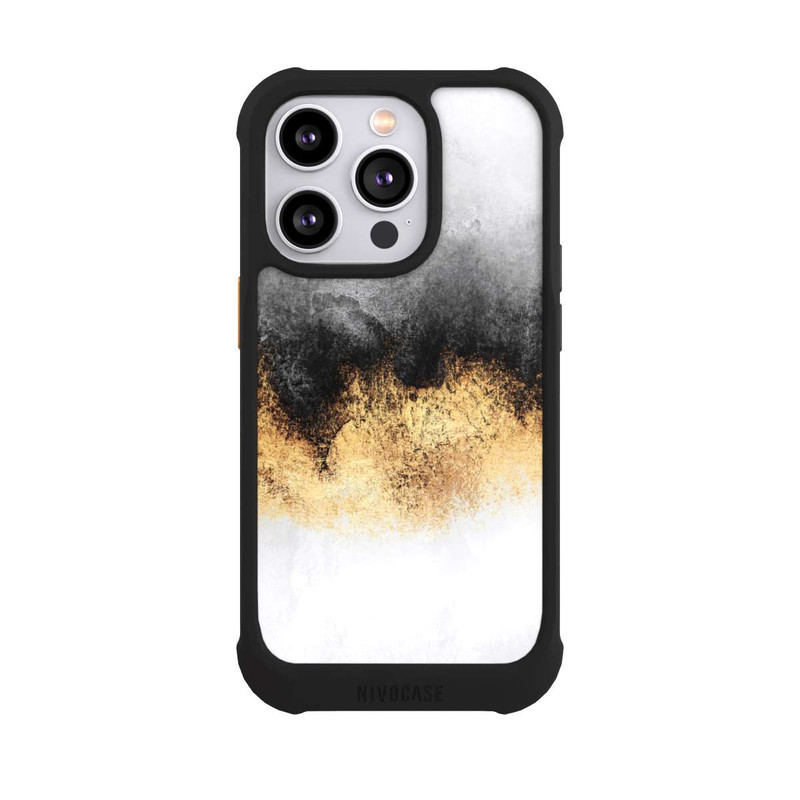 iPhone 14 Pro NIVOmax Grauer Himmelstaub Golddruck