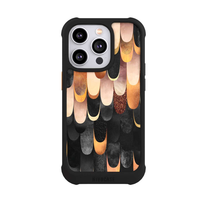 iPhone 14 Pro NIVOmax Gefiedertes Kupfer und Schwarz