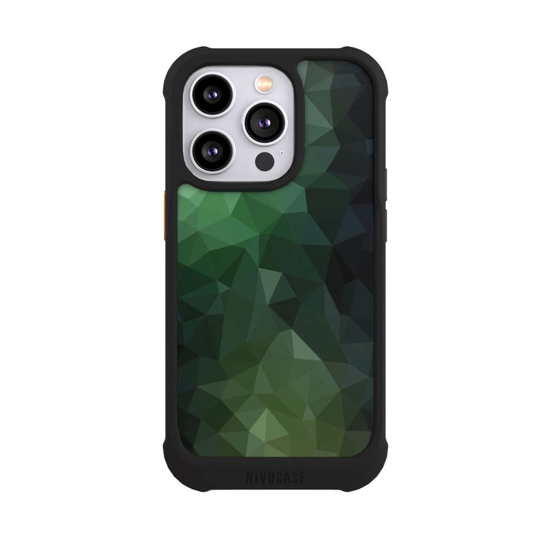 iPhone 14 Pro NIVOmax Polygonal Mosaic Green
