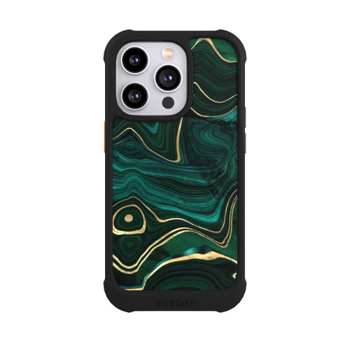 Apple iPhone 14 Pro NIVOmax Malachit Golddruck