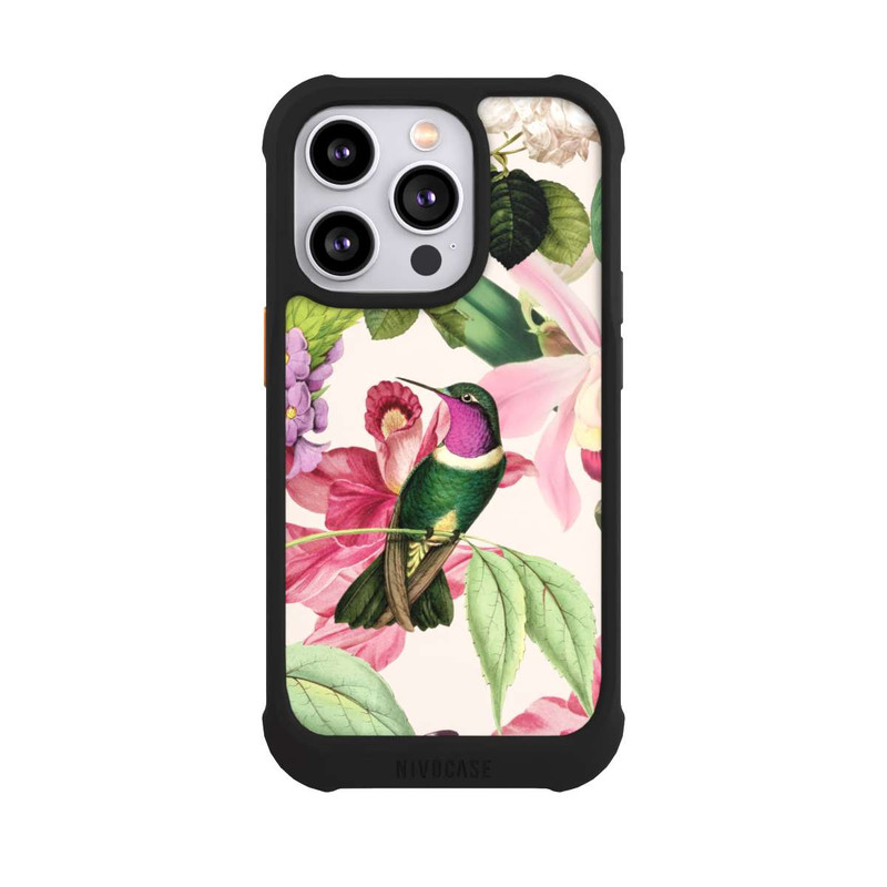 iPhone 14 Pro NIVOmax Kolibris und Rosen