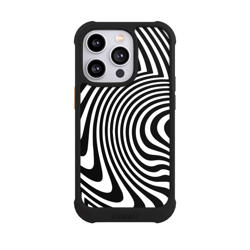 iPhone 14 Pro NIVOmax schwarz-weiße Wellen