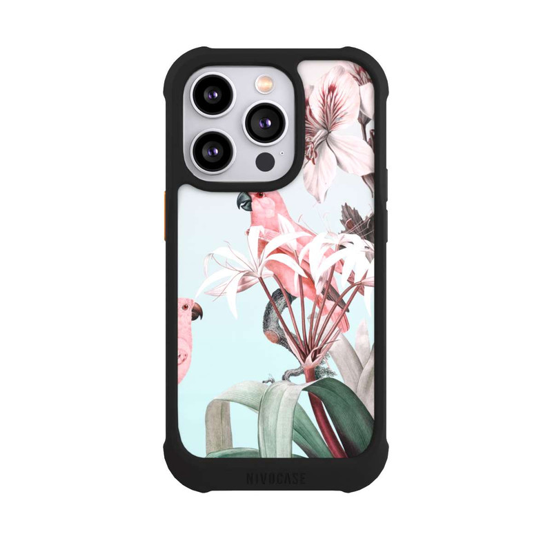 iPhone 14 Pro NIVOmax paradiesische Papageien Pastell