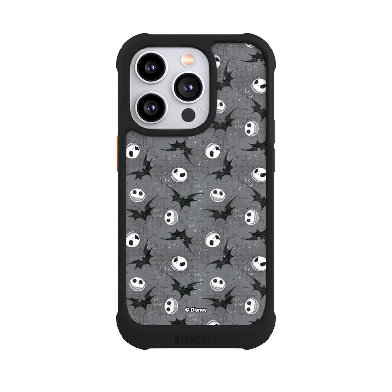 iPhone 14 Pro NIVOmax Jack Grey Pattern Tim Burtons Nightmare before Christmas