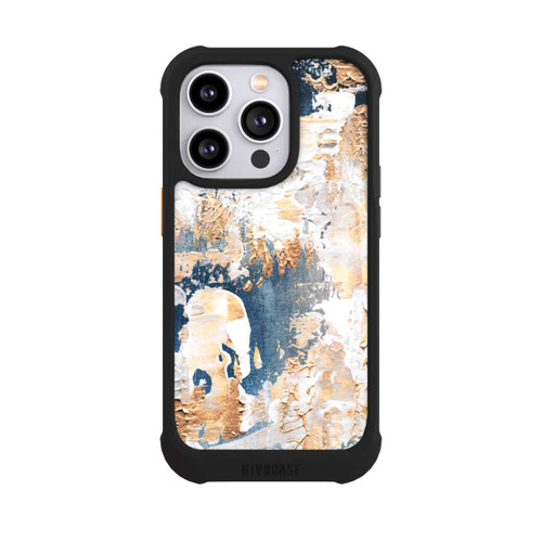 Apple iPhone 14 Pro NIVOmax Abstraktion Blau und Gold